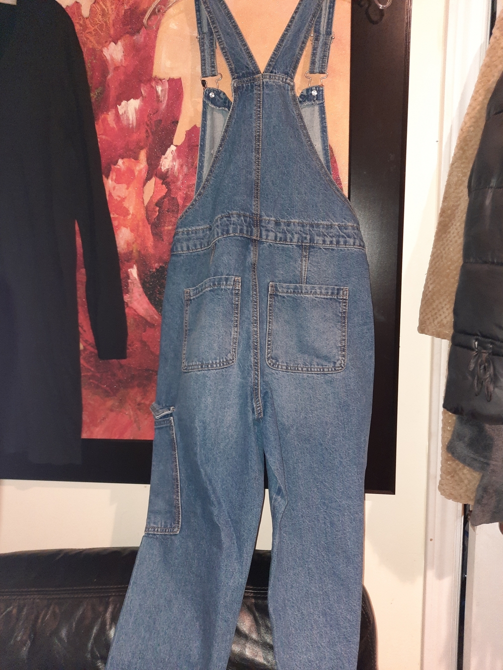 Authentic Celebrity Pink Classic Loose Fit Blue Denim Overalls Womens XS NWT - Picture 5 of 9